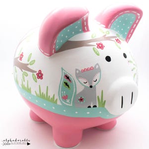 Fiona Fox Personalized Piggy Bank