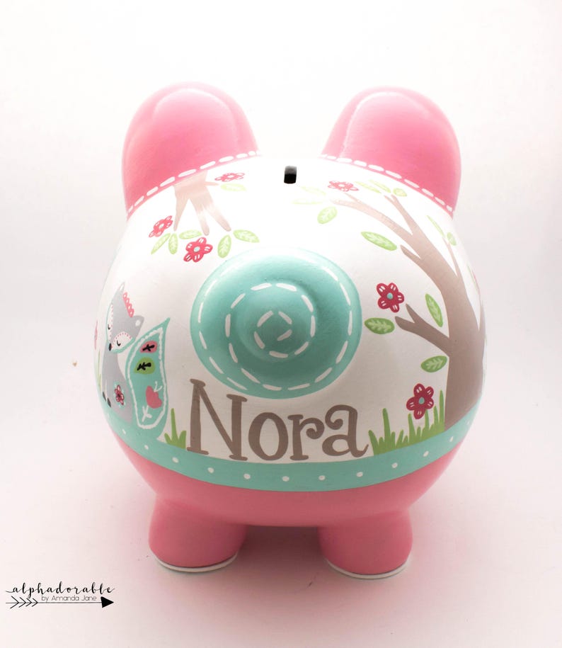 Fiona Fox Personalized Piggy Bank