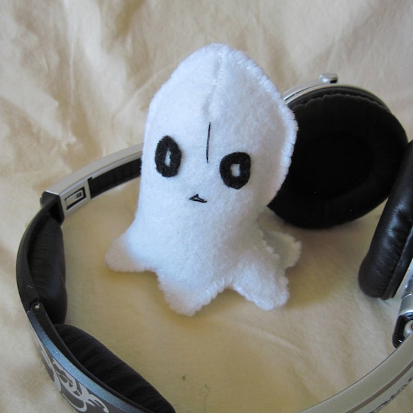 Hand-stitched ghost plush - Napstablook from Undertale