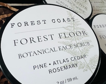 Forest Floor Botanical Face Scrub | Brown Sugar, Matcha, Squalane, Honey (2 oz)