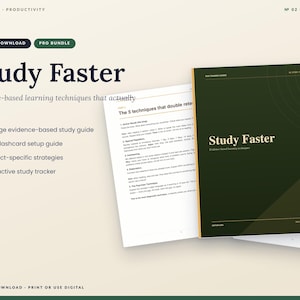 Study Faster Pro Bundle | Evidence-Based Learning Techniques (Digital Download)