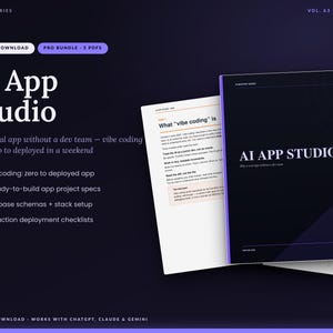 AI App Studio: Vibe Coding Guide, Specs, Schemas (Digital Download)