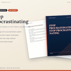 Stop met uitstellen PRO Kit | Perfectionisme aanpakken, werkbladen, tracker (digitale download)