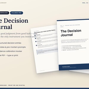 Registro delle decisioni in formato PDF / Voci strutturate, tassi base, analisi pre-mortem (download digitale)