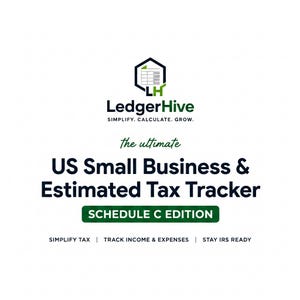 Skattespårning för småföretag i USA | Kalkylblad för bokföring i schema C (Excel, Google Sheets)