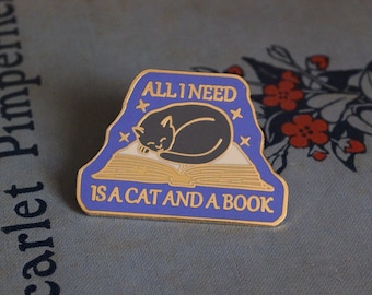 All I Need is a Cat and a Book Pin