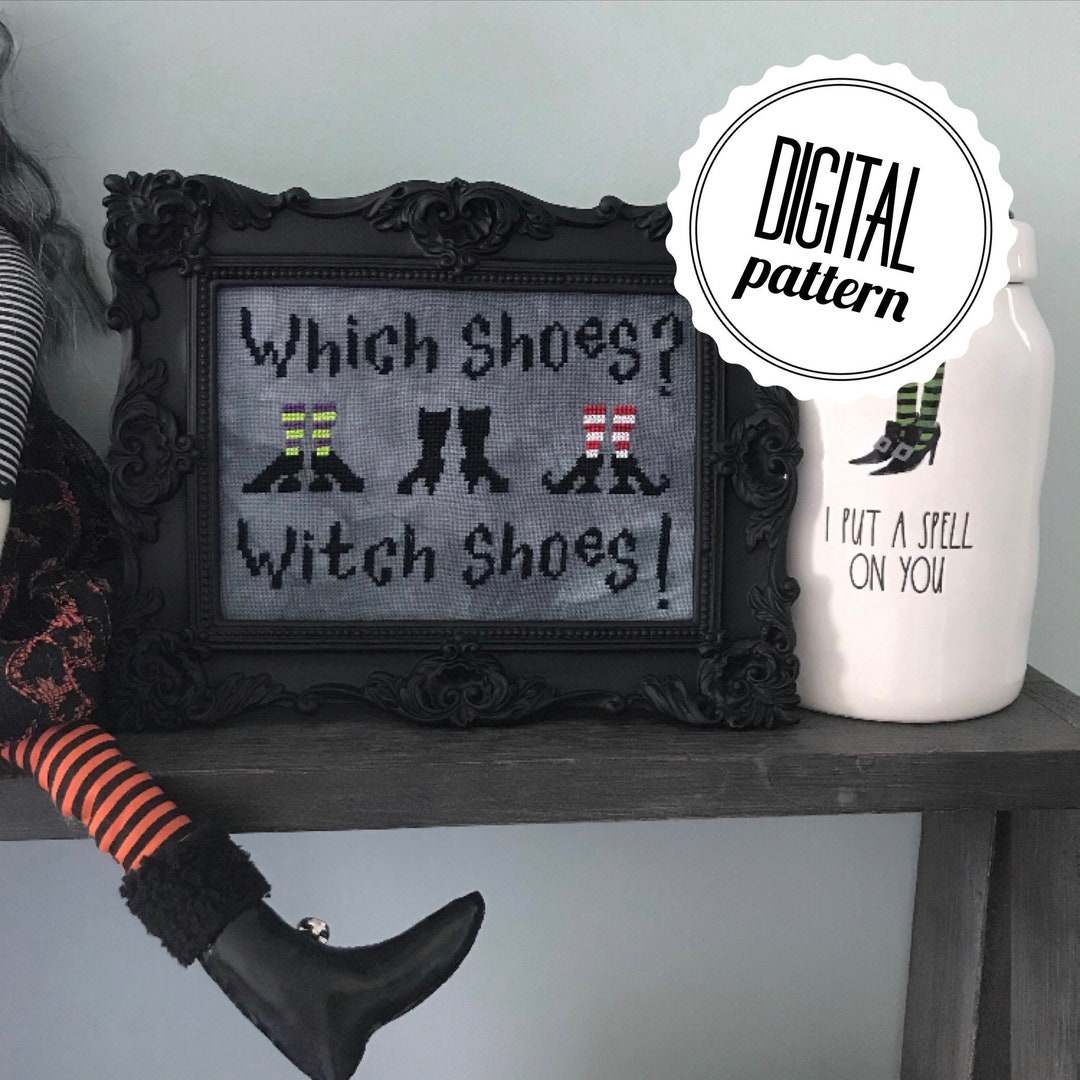 Witch Shoes - PDF Pattern - Digital Download - Witchy Cross Stitch ...