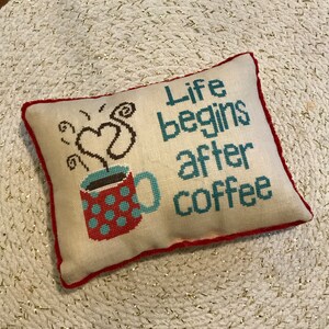 Life Begins After Coffee Coffee Cross Stitch PATTERN Digital PDF Download Coffee Lover Cross Stitch image 5