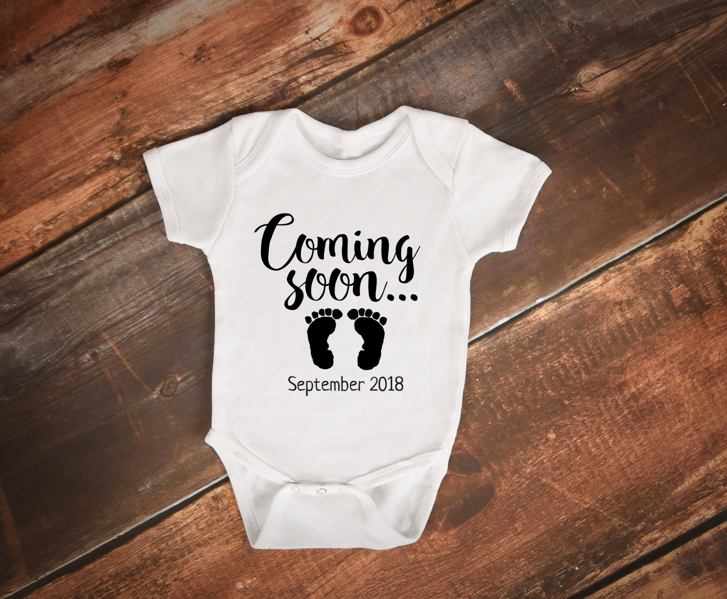 Coming soon Grandparents Gerber Onesie Baby First Time | Etsy