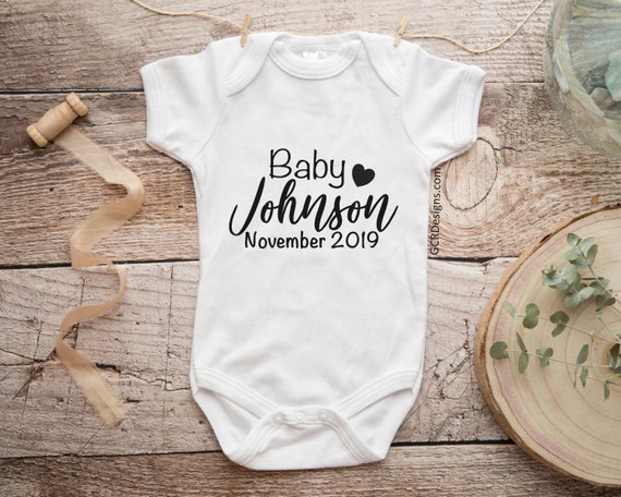 etsy baby announcement onesie