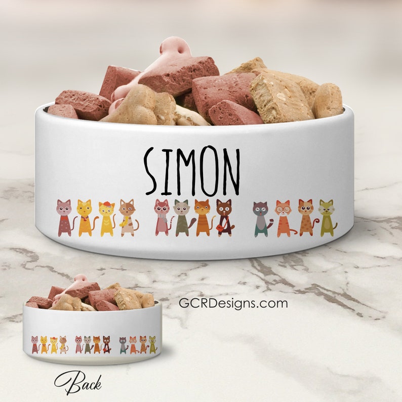 pet sticker vinyl decal for pet bowl Dog bowl custom personalized name cat