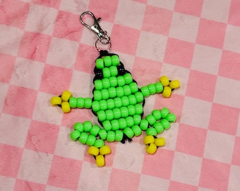 Lucky Frog Beaded Keychain