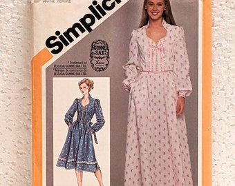 Gunne Sax Simplicity 9893 size 10 Jessica Prairie Dress Pattern - Cottage Core, Nap Dress, Vintage UNCUT