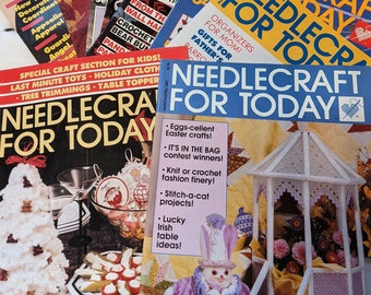 Needlecraft for Today Magazines 1985 - 1987 Lot of 9 - Valentines Easter Mothers Day Christmas Afghans Holiday Issues Vintage Excellent