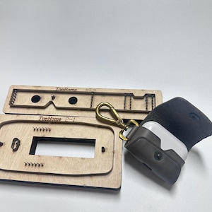 Stampo per taglio di scatole per auricolari in pelle Strumento fai da te in pelle Coltello da taglio orizzontale per scatole per auricolari Adatto per AirPods 3
