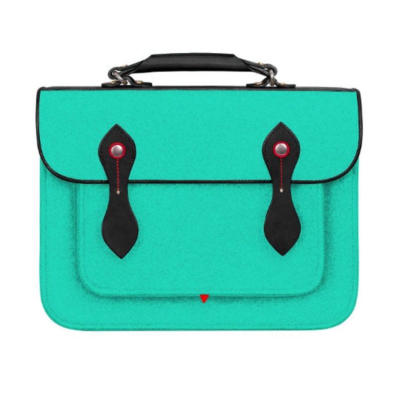 Tophome Shoulder Bag Backpack MacBook Satchel Briefcase with Genuine Leather Handle Laptop Bag for MacBook Pro15 16Retina Handbag image 8