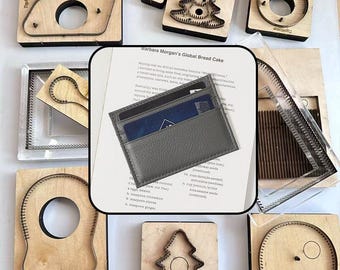 Leather Cutting Dies Set for Genuine Leather Card Wallet Crafting DIY Tool Kit