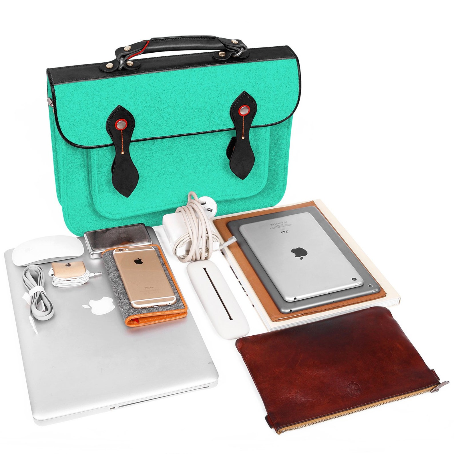 Backpack 13Macbook Case Tablet Bag with Genuine Leather Etsy