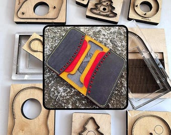 Baroque style card bag mold, handmade leather goods knife mold Leather Die leather die cut