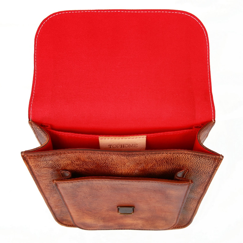 Tophomehand Dye Leather Camera Bag Messenger Bag Shoulder Etsy