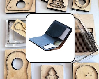 Multi Compartment Bifold Leather Wallet Cutting Die, Steel Cut Mold Template for Mini Leather Purse, Leather Working Supply Tool