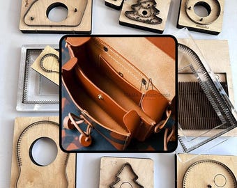 Classic retro double layered mailman bag mold, handmade leather goods knife mold Leather Die leather die cut