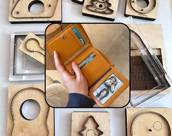 Premium Leather Cutting Dies Vintage Short Wallet Template Leather Craft Tools for Handmade Wallets