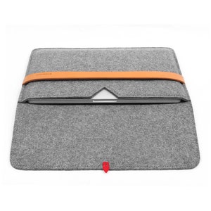 2020 New 13'' Macbook Pro/Air Case,13'' Macook Air Retina 2018 Sleeve,  Wool Felt Case with Italian Thick Leather Thanksgiving gift