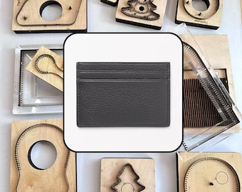 Slim Card Holder Leather Die Cut Mold, Minimalist Credit Card Wallet Cutting Die, DIY Leathercraft Card Case Tool