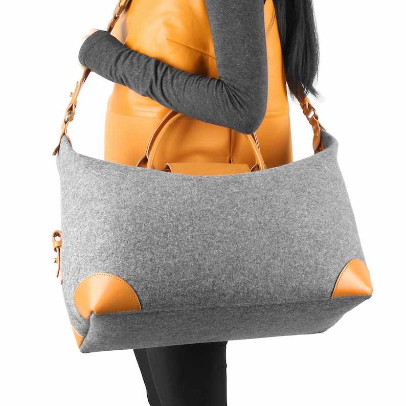 Tophomeshoulder Bag Travelling Bag Wool Felt Storage Bag Etsy
