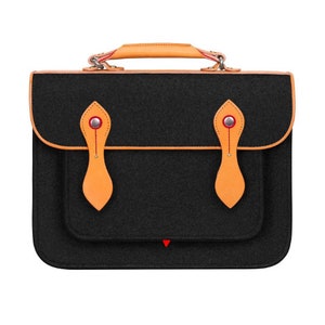 Tophome Shoulder Bag Backpack MacBook Satchel Briefcase with Genuine Leather Handle Laptop Bag for MacBook Pro15 16Retina Handbag image 7