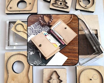 Vegetable Tanned Leather Wallet Cutting Dies Set for DIY Leather Craft