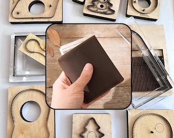 Leather Cutting Dies Set for Genuine Leather Short Wallet Craft DIY Tool