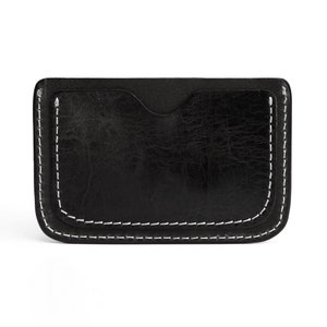 Original Lederkarte Holder Slim Leder Visitenkarte Case Credit Card Holder Money Clip-Black