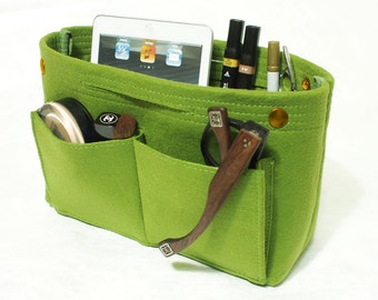 Felt Container Makeup Organize Storage Bag Organizer Basket Cosmetic Bag Hand Bag Insert Handbag Makeup Bag-Green Thanksgiving Gift