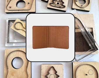 Bifold Leather Wallet Die, 6 Card Slots Slim Leather Billfold Wallet Cutting Mold For Sizzix Die Cutting Machine
