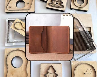 Leather Cutting Dies Set for Vintage Crazy Horse Leather Card Wallet Craft DIY Tool