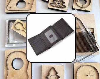 Genuine Leather Wallet Cutting Dies Leather Craft Molds Set for DIY Leatherworking