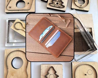 Leather Cutting Dies Set for Vintage Genuine Leather Wallet Crafting DIY Leatherworking Tools