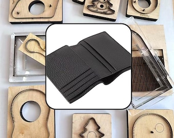 Multi Card Slot Leather Billfold Cutting Mold, Genuine Leather Purse Template, DIY Leather Craft Cutting Tool for Handmade Wallets