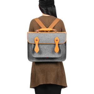 TopHome Macbook Bag Sleeve avec porte-documents Cambridge en cuir authentique pour Macbook Pro15'16'' Felt Sleeve Office Bag BackpackThanksgiving Gift