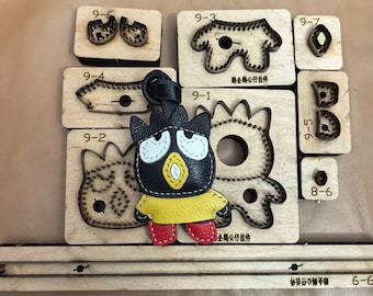 Bad Badtz Maru Penguin Leather Charm Die Set, Cartoon Penguin Bag Pendant Cutting Mold Compatible With Sizzix
