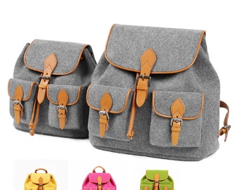 Backpack Daily Bag Wool Felt School Bag Storage Bag Travel Backpack Weekender Bag College Backpack BookBag Birthday Thanksgiving Gift