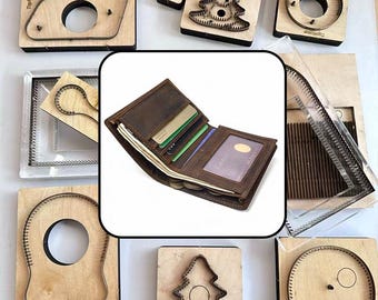 Leather Cutting Dies Set for Short Wallet Crafting Top Grain Leather DIY Tool