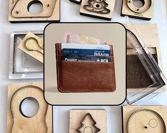 Multi Slots Card Wallet Leather Die, Front 3 Card Slots Cash Pocket Card Holder Cutting Mold Compatible With Sizzix