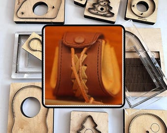 Creative woven headphone bag mold, handmade leather goods knife mold Leather Die leather die cut