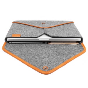 15'' 16"Macbook スリーブ ウールフェルト ラップトップケース タブレットスリーブ Macbook Pro 15インチ Macbook ケース レザー封筒エッジバッグ 感謝祭ギフト