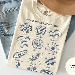 Microbiology Field Guide Shirt, Biology Teacher Tee, Science Teacher Gift, Vintage Microbe Graphic, STEM Classroom Shirt, Lab Lover Tee