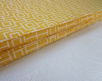 Yellow Geometric Bench Seat cushion 1.5m x 45cm x 4cm