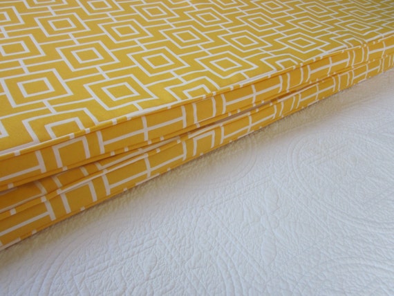 yellow bench cushion